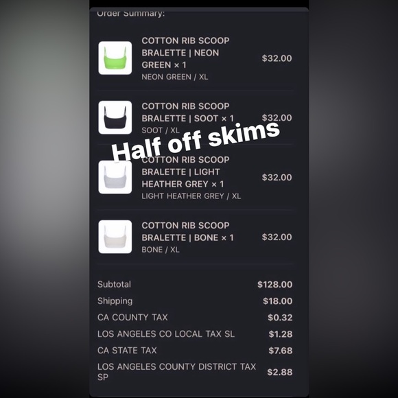 skims for the half off & low 📲📲